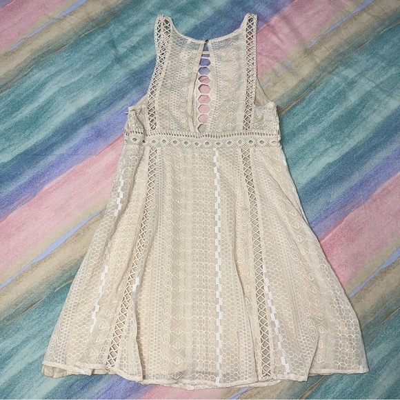 Free People Wherever You Go Mini Dress Ivory Size 4 - Picture 11 of 11
